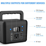 200W Portable Power Station 120Wh Backup Lithium Battery AC DC USB Outdoor Camping