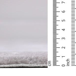 Light Grey Plush Area Rug