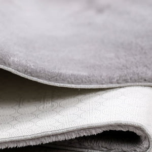 Light Grey Plush Area Rug