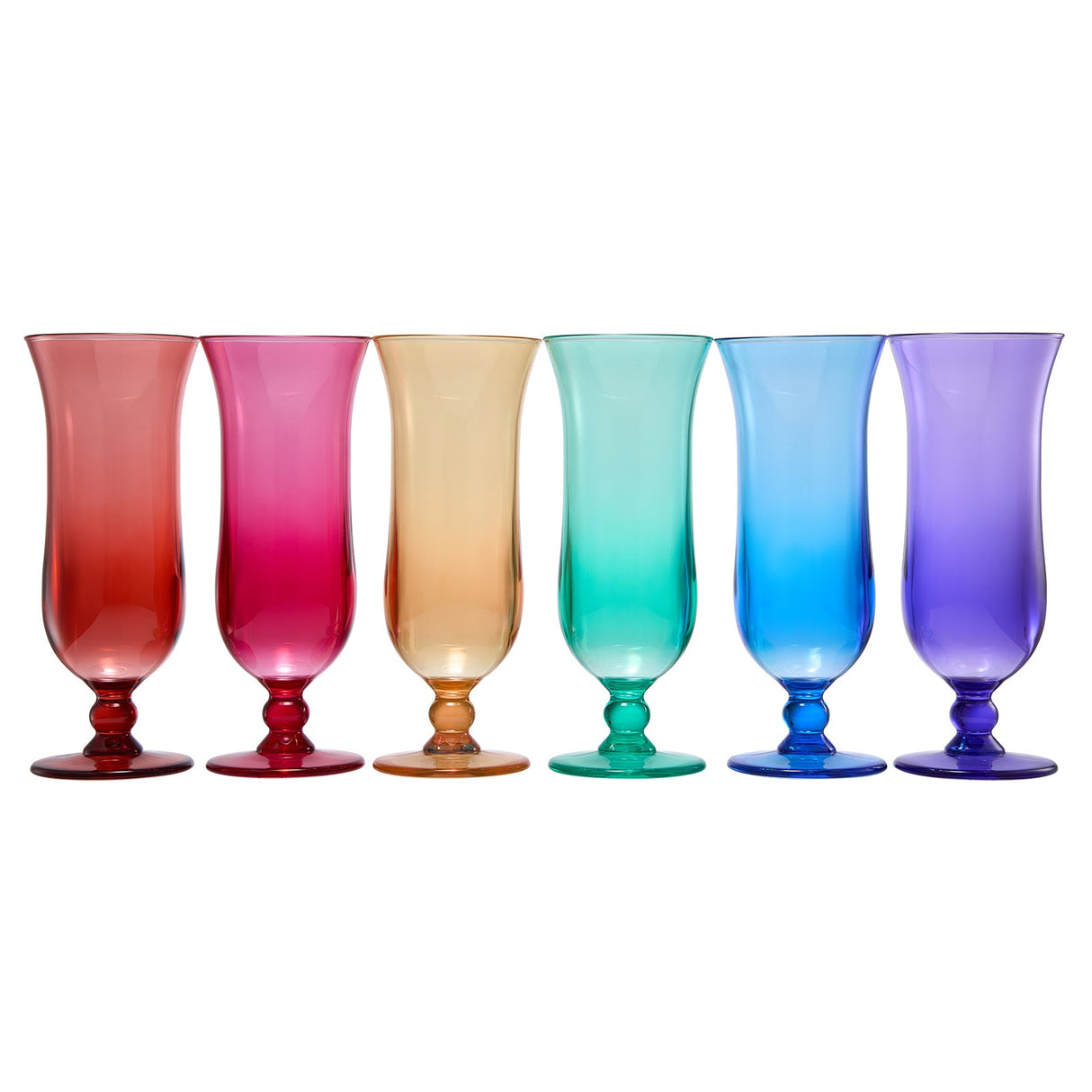 Madrid Acrylic Hurricane Cocktail Glassware, Set of 6