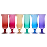 Madrid Acrylic Hurricane Cocktail Glassware, Set of 6