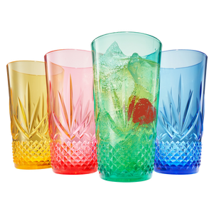 Onix Acrylic Crystal Highball Glassware, Set of 4