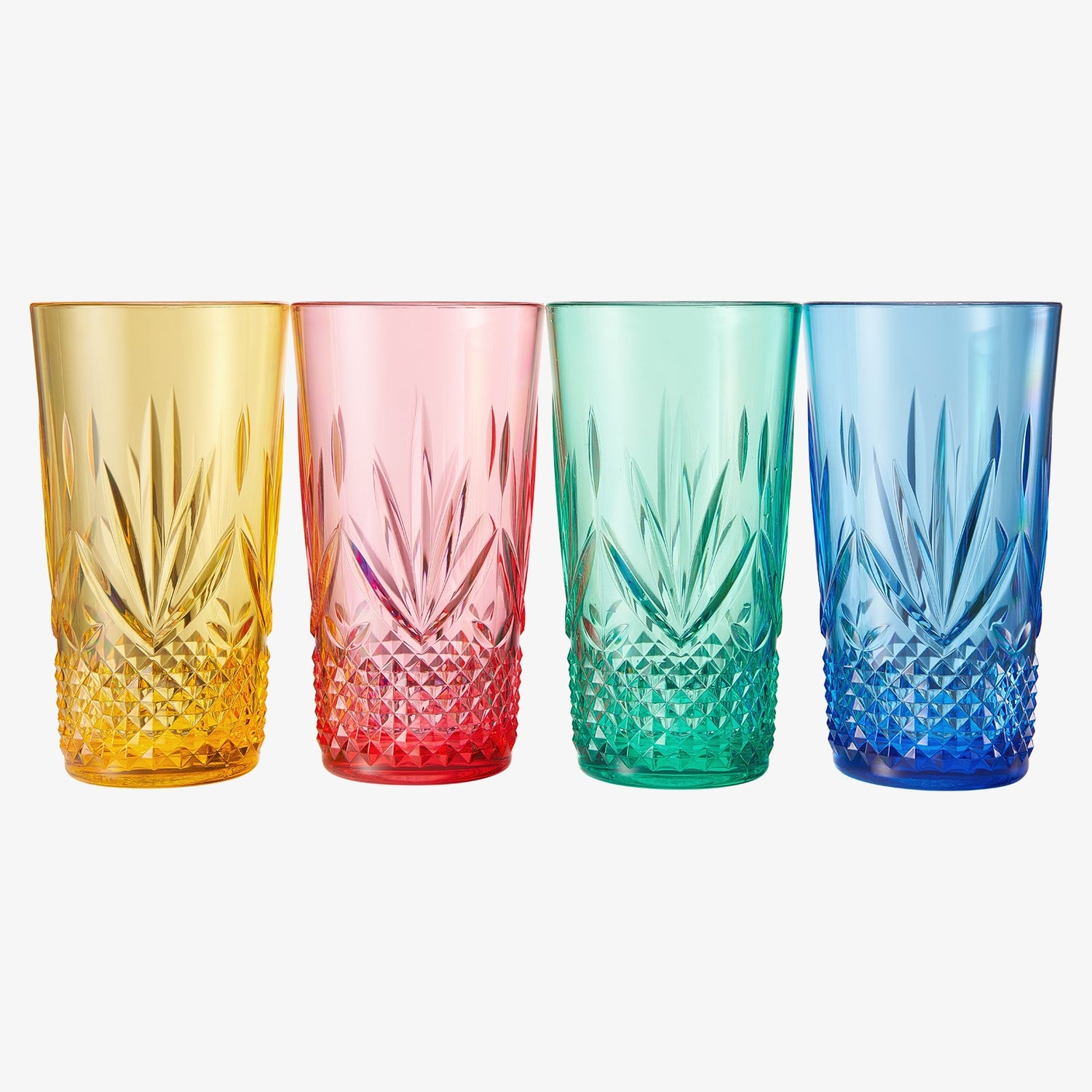 Onix Acrylic Crystal Highball Glassware, Set of 4