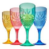 Onix Acrylic Crystal, Stemmed Wine Glassware, Set of 4