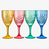 Onix Acrylic Crystal, Stemmed Wine Glassware, Set of 4