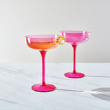 Madrid Acrylic Champagne Coupe Cocktail Glassware, Set of 2