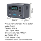 600W Peak Portable Power Station 2x300W AC LiFePO4 Fast Charge for Camping & Travel