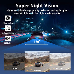 1080P Car DVR Dash Cam 4-Channel with Night Vision and G-Sensor