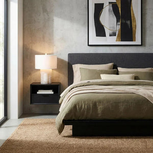 Alabaster Table Lamp with Drum Shade E26 Dimmable 12.9" Light