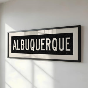 Framed Albuquerque New Mexico Bus Scroll