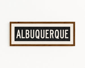 Framed Albuquerque New Mexico Bus Scroll