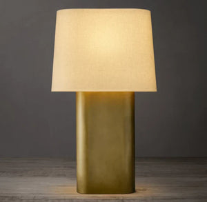 Modern Table Lamp with Linen Shade 24" 32" E26 LED Desk Light