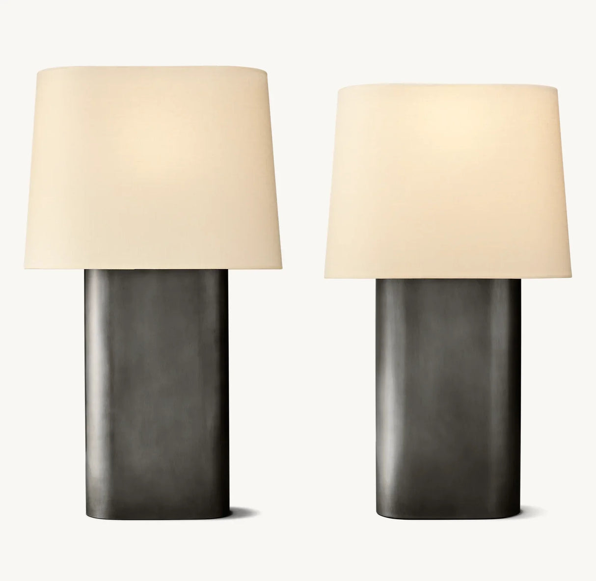 Modern Table Lamp with Linen Shade 24" 32" E26 LED Desk Light