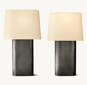 Modern Table Lamp with Linen Shade 24" 32" E26 LED Desk Light