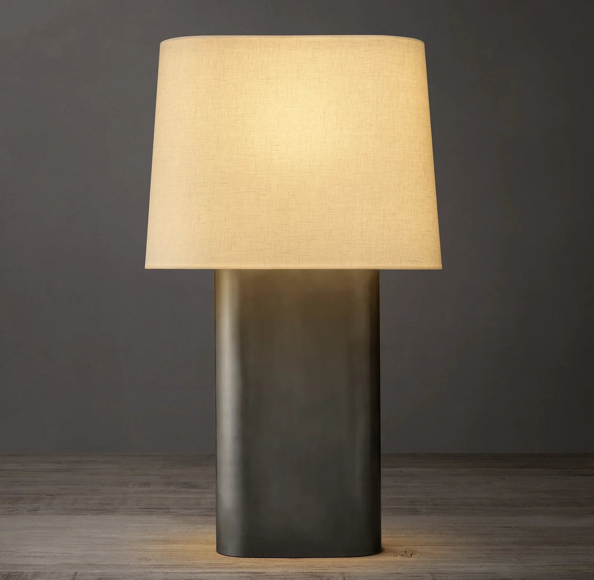 Modern Table Lamp with Linen Shade 24" 32" E26 LED Desk Light