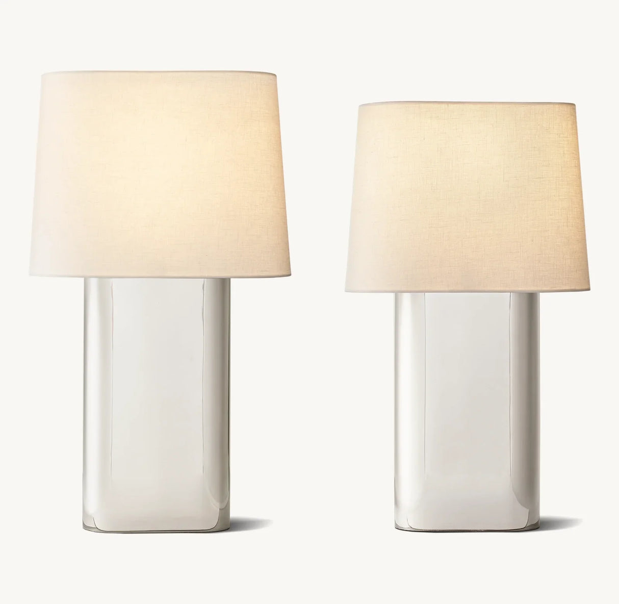 Modern Table Lamp with Linen Shade 24" 32" E26 LED Desk Light