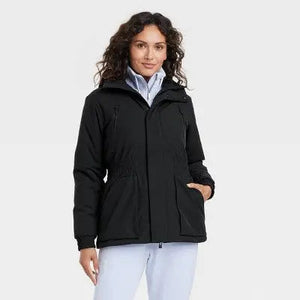 All In Motion Women's Zip Winter Hooded Wind-Resistant Snow Sport Jacket
