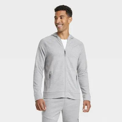 All in Motion Men's Ponte Full-Zip Hoodie with Mesh Lining