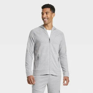 All in Motion Men's Ponte Full-Zip Hoodie with Mesh Lining