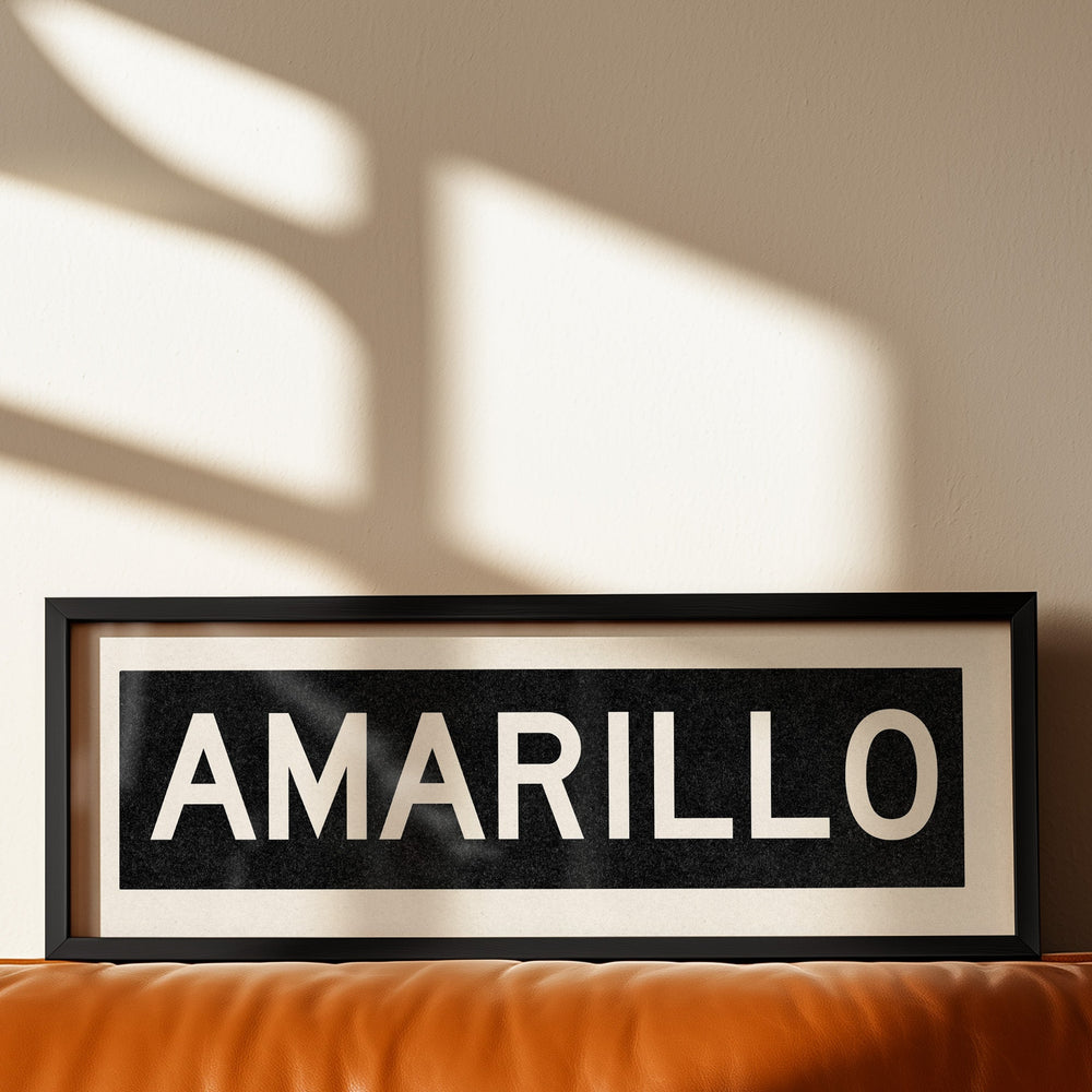 Framed Abilene Bus Scroll Sign