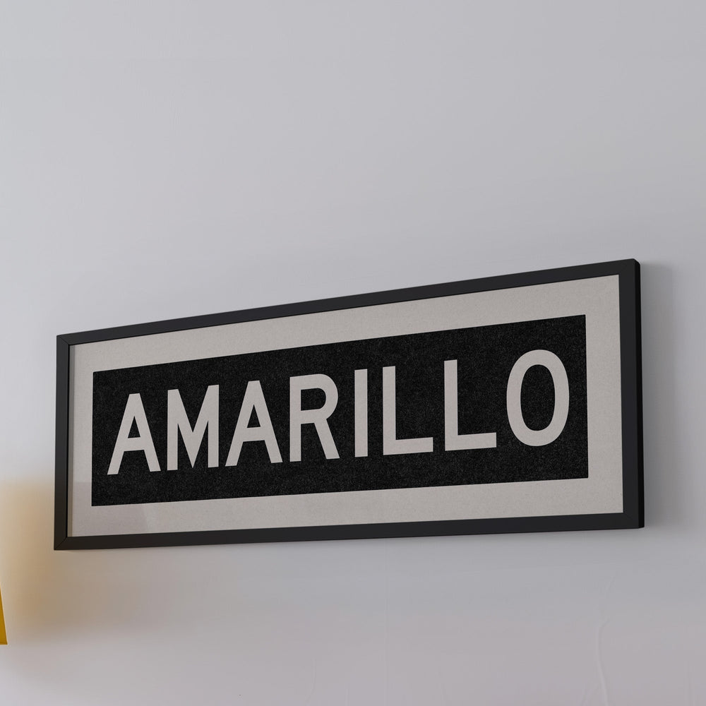 Framed Abilene Bus Scroll Sign