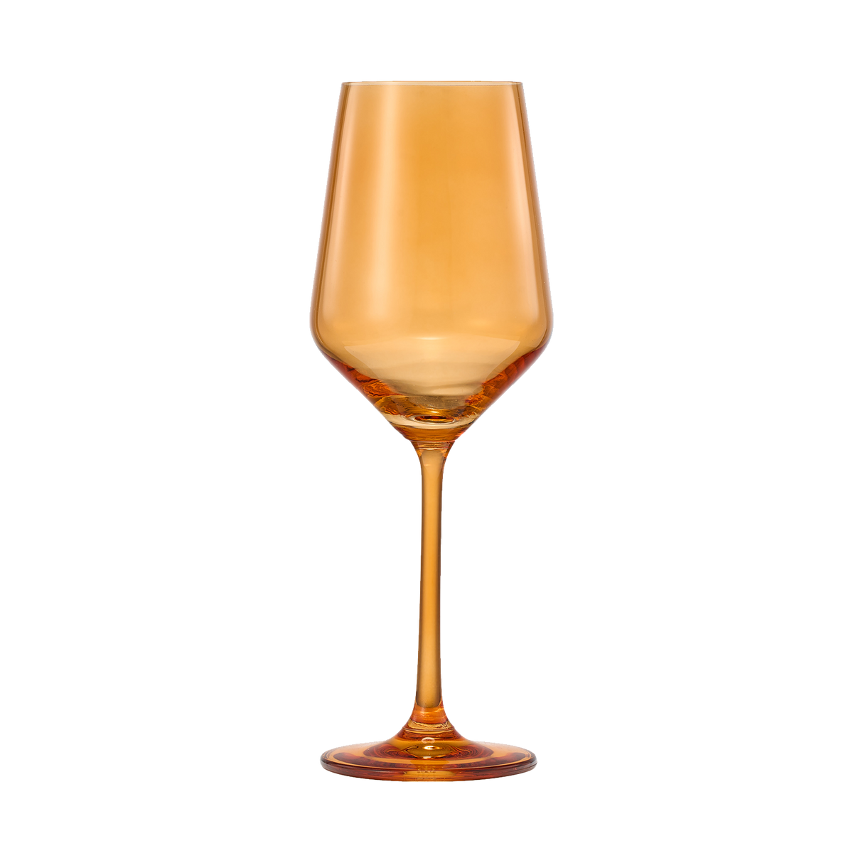 Rhea Stemmed Wine Glassware, Set of 6, Amber