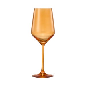 Rhea Stemmed Wine Glassware, Set of 6, Amber