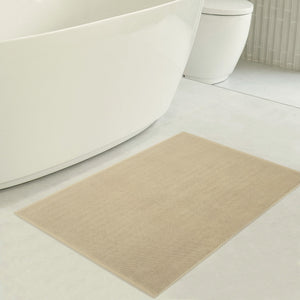 American Soft Linen 100% Cotton Bath Mat Rugs, 17x24 inches with Silicone Backing, Soft Absorbent Grip-Enhanced Bath Mats for Bathroom