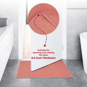 American Soft Linen 100% Cotton Bath Mat Rugs, 17x24 inches with Silicone Backing, Soft Absorbent Grip-Enhanced Bath Mats for Bathroom