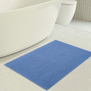 American Soft Linen 100% Cotton Bath Mat Rugs, 17x24 inches with Silicone Backing, Soft Absorbent Grip-Enhanced Bath Mats for Bathroom