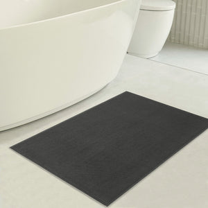 American Soft Linen 100% Cotton Bath Mat Rugs, 17x24 inches with Silicone Backing, Soft Absorbent Grip-Enhanced Bath Mats for Bathroom