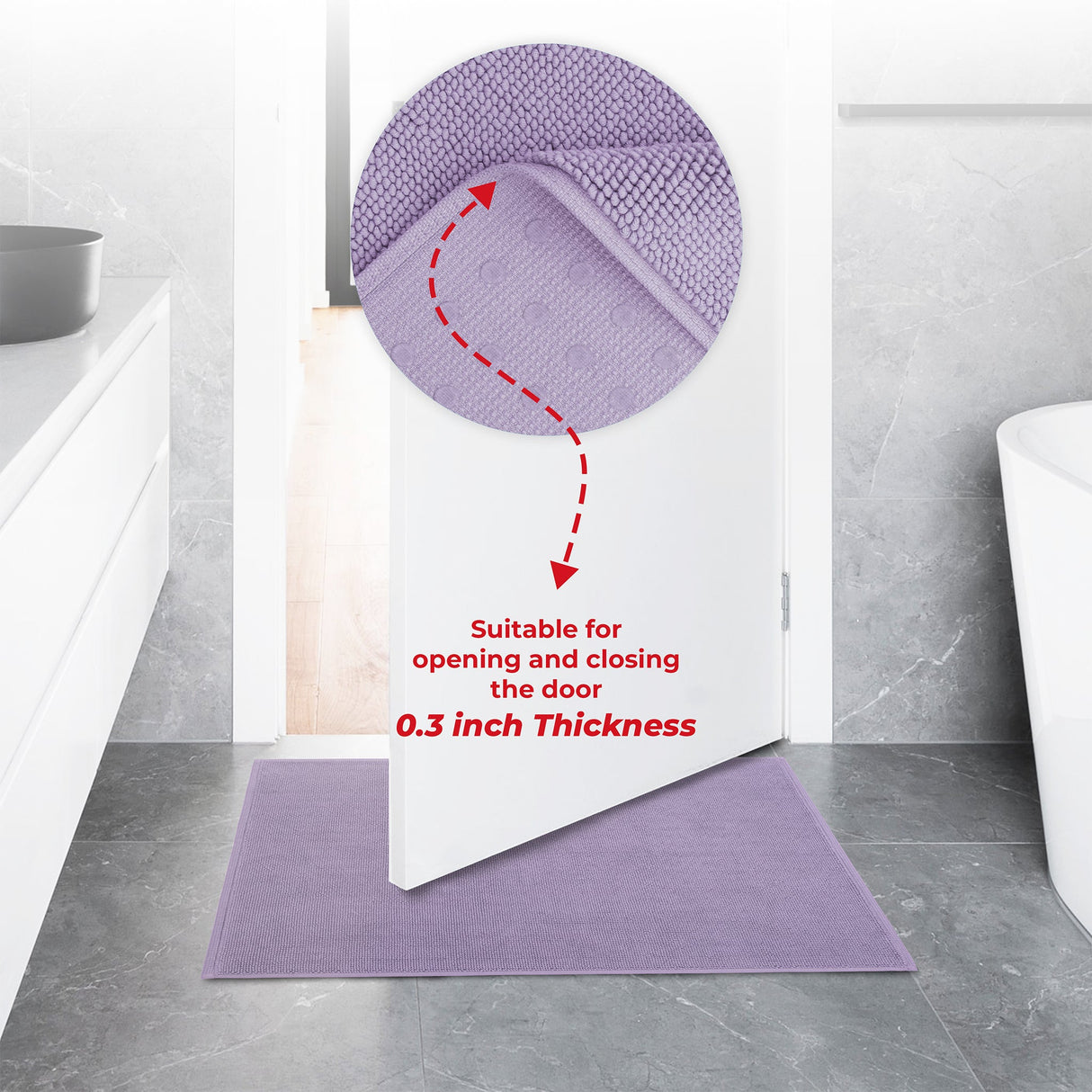 American Soft Linen 100% Cotton Bath Mat Rugs, 17x24 inches with Silicone Backing, Soft Absorbent Grip-Enhanced Bath Mats for Bathroom