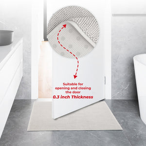 American Soft Linen 100% Cotton Bath Mat Rugs, 17x24 inches with Silicone Backing, Soft Absorbent Grip-Enhanced Bath Mats for Bathroom