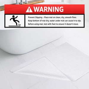 American Soft Linen 100% Cotton Bath Mat Rugs, 17x24 inches with Silicone Backing, Soft Absorbent Grip-Enhanced Bath Mats for Bathroom
