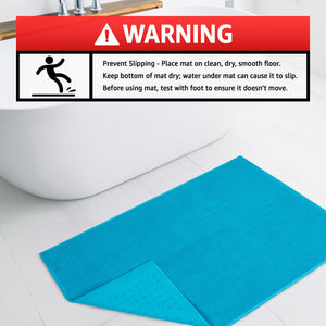 American Soft Linen 100% Cotton Bath Mat Rugs, 20x34 inches with Silicone Backing, Soft Absorbent Grip-Enhanced Bath Mats for Bathroom - 35 Set Case Pack