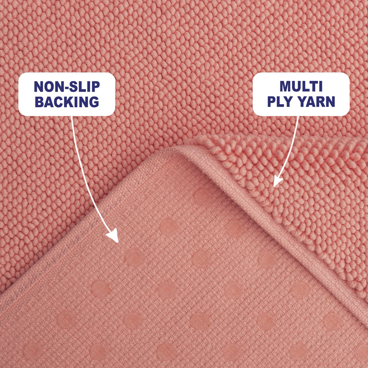 American Soft Linen 100% Cotton Bath Mat Rugs, 20x34 inches with Silicone Backing, Soft Absorbent Grip-Enhanced Bath Mats for Bathroom - 35 Set Case Pack