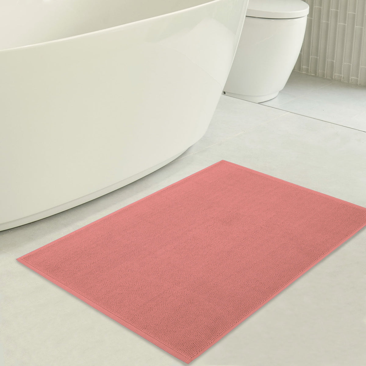 American Soft Linen 100% Cotton Bath Mat Rugs, 20x34 inches with Silicone Backing, Soft Absorbent Grip-Enhanced Bath Mats for Bathroom - 35 Set Case Pack