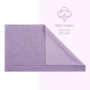 American Soft Linen 100% Cotton Bath Mat Rugs, 20x34 inches with Silicone Backing, Soft Absorbent Grip-Enhanced Bath Mats for Bathroom - 35 Set Case Pack