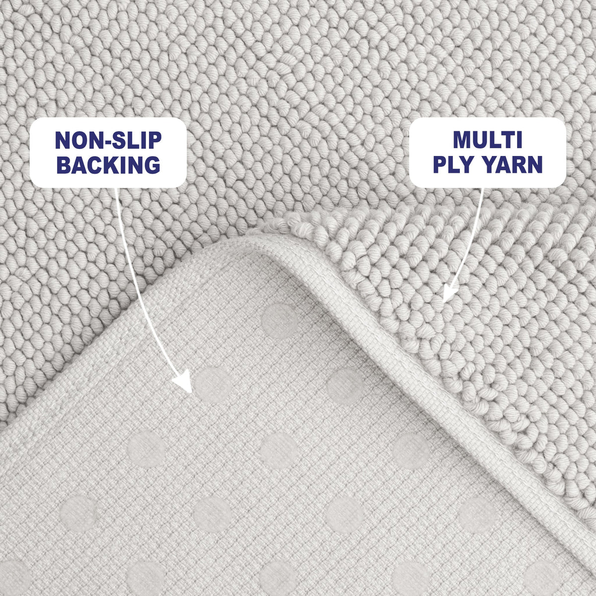 American Soft Linen 100% Cotton Bath Mat Rugs, 20x34 inches with Silicone Backing, Soft Absorbent Grip-Enhanced Bath Mats for Bathroom - 35 Set Case Pack