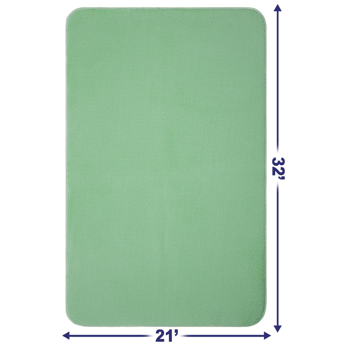 American Soft Linen Fluffy Foamed Bath Rug, 21x32 inches Bath Rugs for Bathroom, 100% Polyester Upper Fluffy Surface and Grip Enhanced Base - 18 Set Case Pack