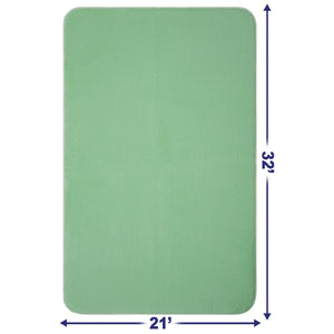 American Soft Linen Fluffy Foamed Bath Rug, 21x32 inches Bath Rugs for Bathroom, 100% Polyester Upper Fluffy Surface and Grip Enhanced Base