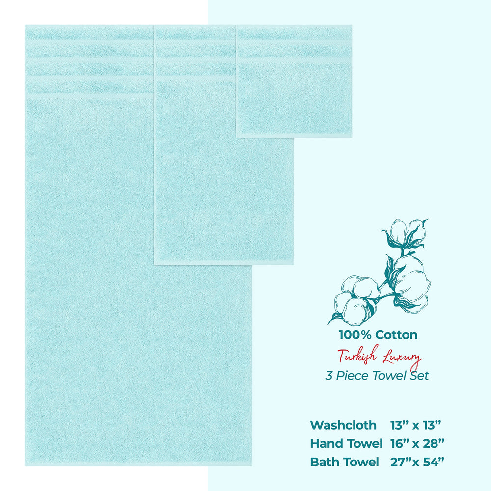 American Soft Linen 3 Piece 100% Cotton Extra Fluffy and Soft, Luxury Turkish Towel Set with 20 Different Colors