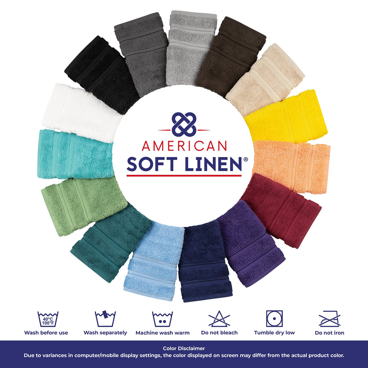 American Soft Linen 100% Cotton Turkish Towels for Bathroom, 4 Pack Bath Towel Set,  Super Soft, Extra Large Bath Towels