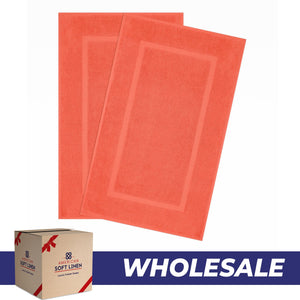 American Soft Linen Bekos 100% Cotton Bath Mat Set, 2 Piece 20x34 inches Wholesale Bath Rugs for Bathroom