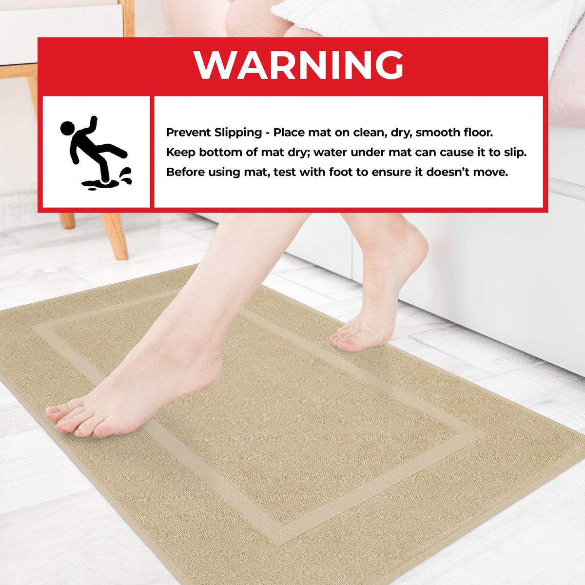 American Soft Linen Bekos 100% Cotton Bath Mat Set, 2 Piece 20x34 inches Wholesale Bath Rugs for Bathroom