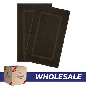 American Soft Linen Bekos 100% Cotton Bath Mat Set, 2 Piece 20x34 inches Wholesale Bath Rugs for Bathroom