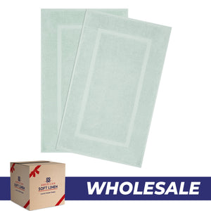 American Soft Linen Bekos 100% Cotton Bath Mat Set, 2 Piece 20x34 inches Wholesale Bath Rugs for Bathroom