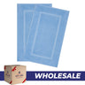 American Soft Linen Bekos 100% Cotton Bath Mat Set, 2 Piece 20x34 inches Wholesale Bath Rugs for Bathroom
