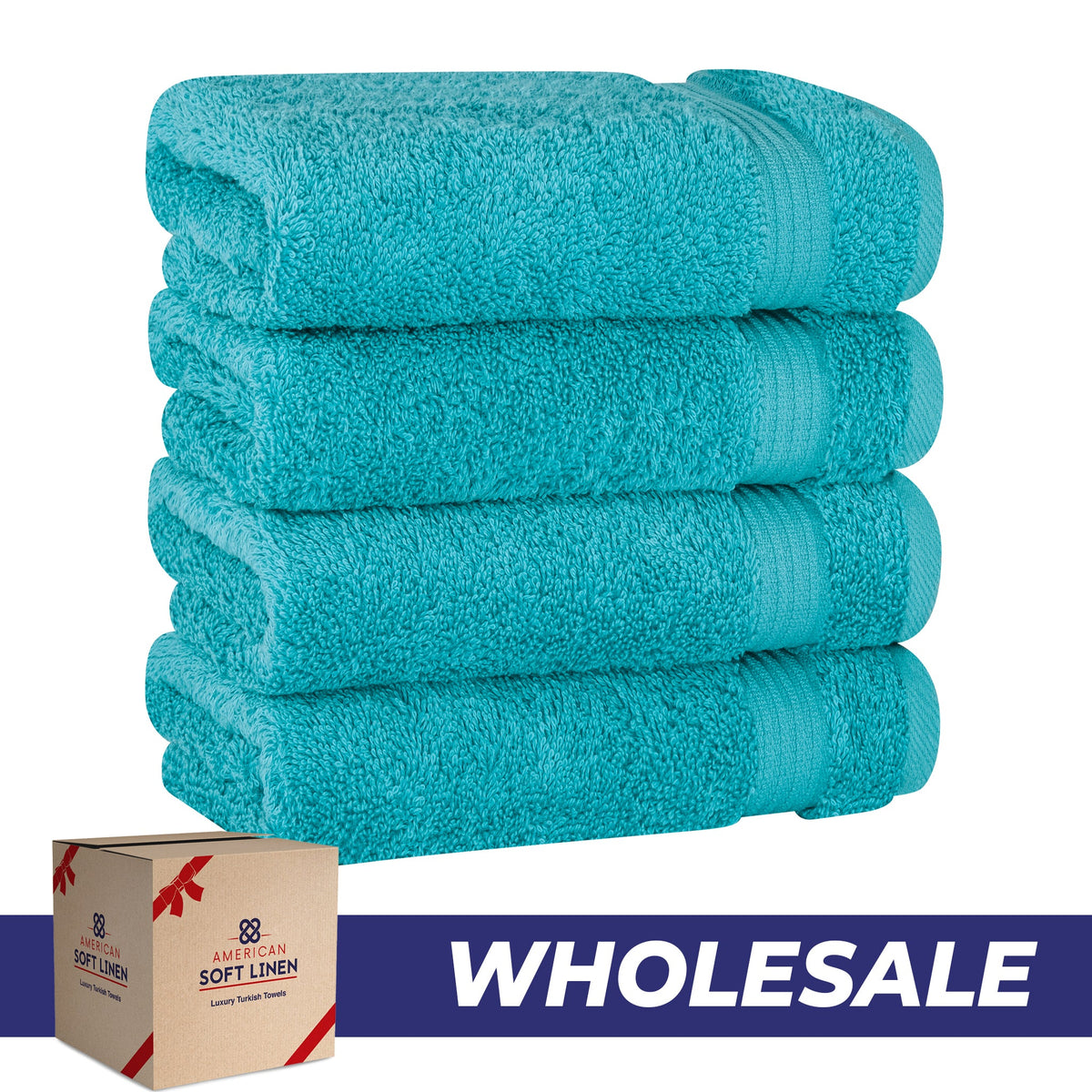 American Soft Linen Bekos 100% Cotton Turkish 4-Piece Hand Towel Sets, Wholesale Luxury Hand Towels