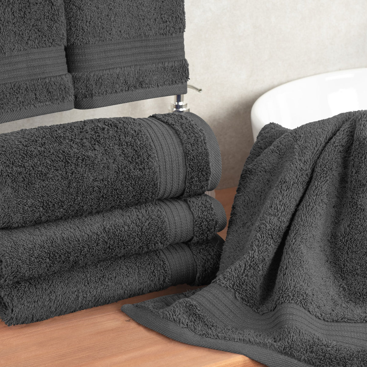 American Soft Linen Bekos 100% Cotton Turkish 4-Piece Hand Towel Sets, Wholesale Luxury Hand Towels